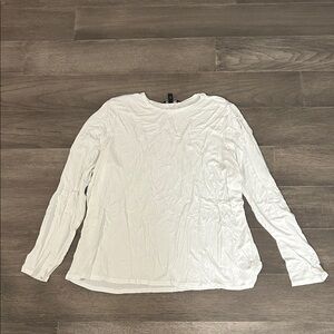 Eileen Fisher Classic White Long Sleeve Top